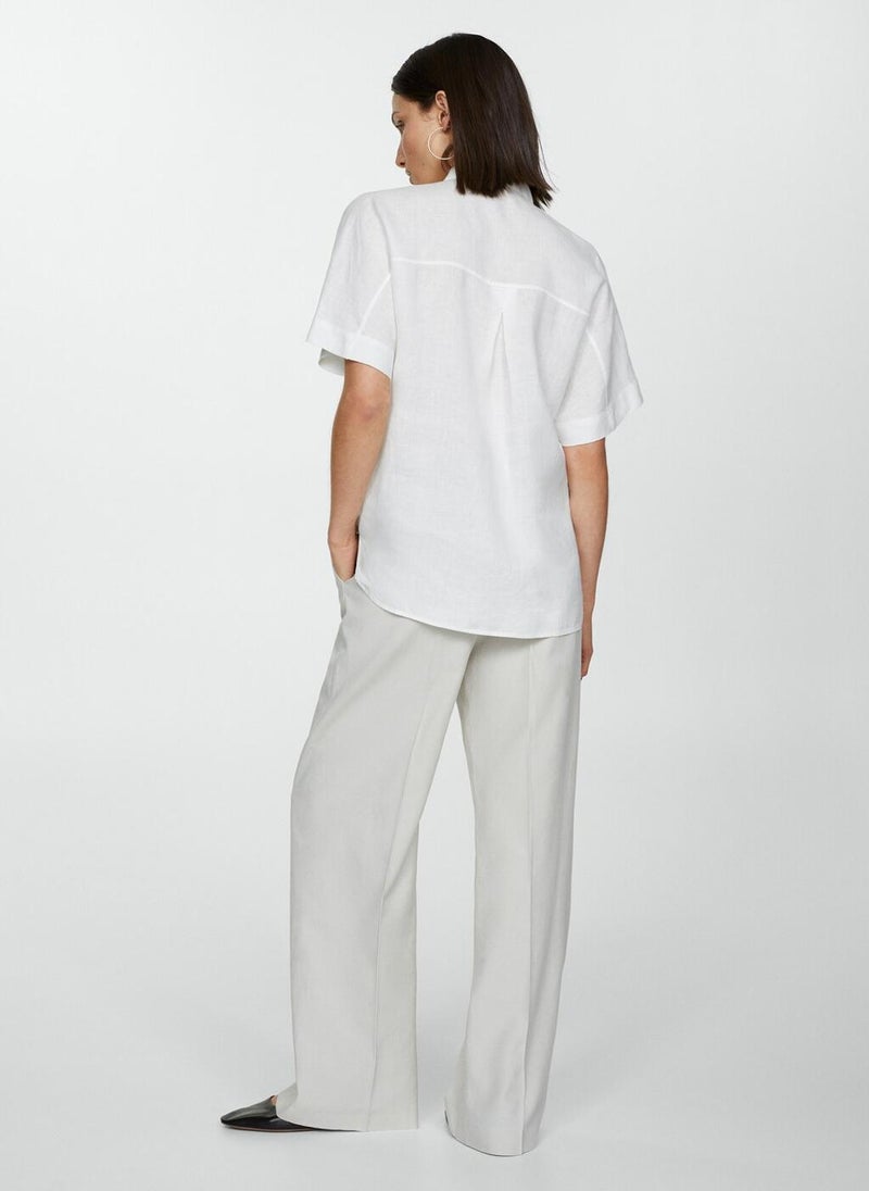 MANGO - Pocket Linen Shirt - Image 1