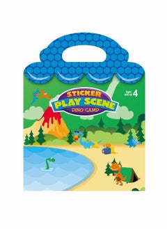 KASTWAVE 2pcs Reusable Sticker Books for Kids Children Scene Stickers DIY Hand on Puzzle Cartoon Animal Learning Cognition Toys Gift Dino Camp Under the Sea  - Image 5