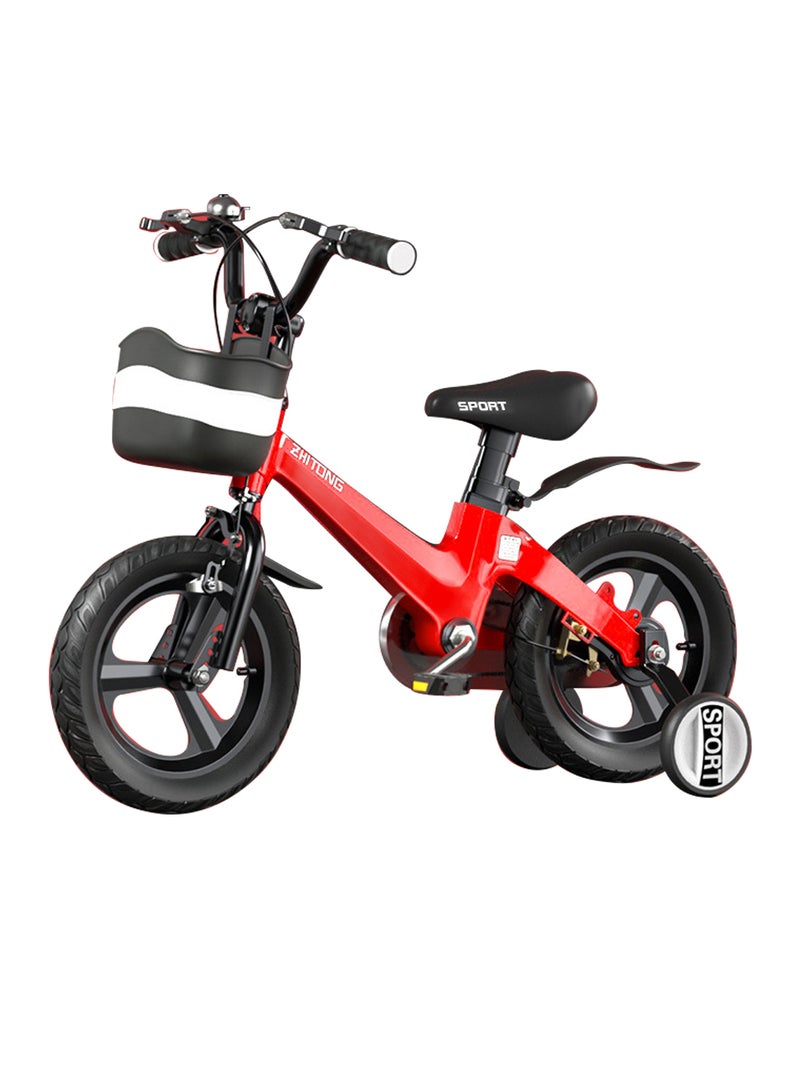Sharpdo 18 Inch Kids Bike Magnesium Alloy Kids' Bike Children's Bicycle For 7-9 Years Old Girls And Boys With Training Wheels Sensitive Brakes Wear-Resistant Tires Safe and Stable - Image 1