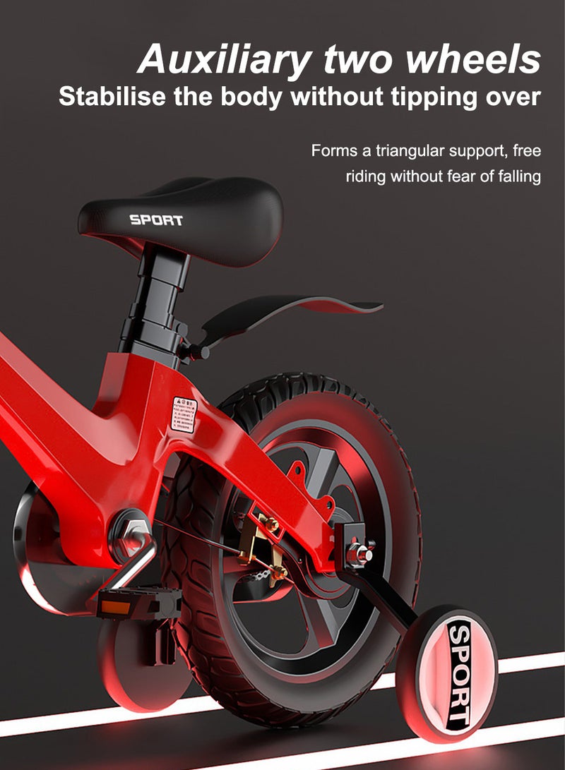 Sharpdo 18 Inch Kids Bike Magnesium Alloy Kids' Bike Children's Bicycle For 7-9 Years Old Girls And Boys With Training Wheels Sensitive Brakes Wear-Resistant Tires Safe and Stable - Image 4