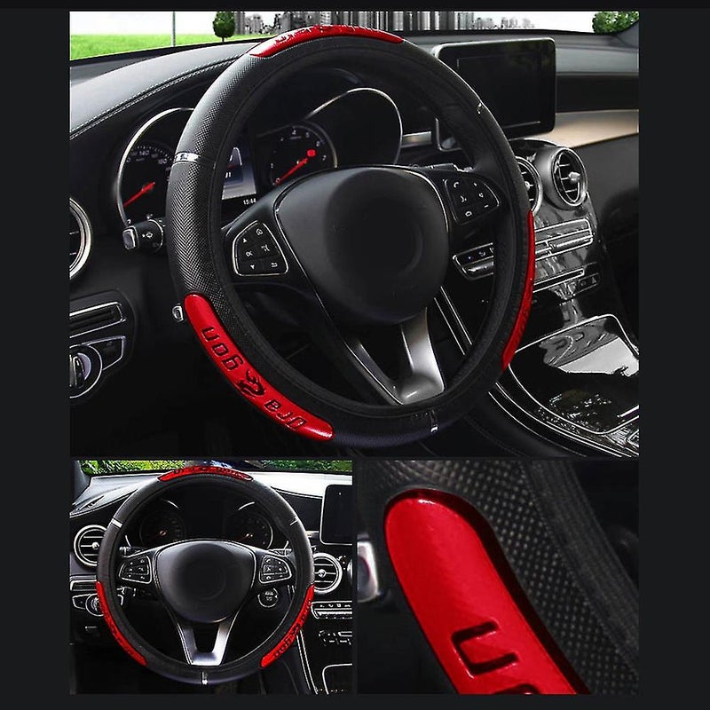 Car Steering Wheel Cover Suitable 37-38cm Auto Decoration Blue - Image 3