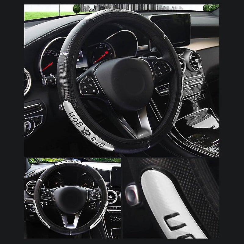 Car Steering Wheel Cover Suitable 37-38cm Auto Decoration Blue - Image 4