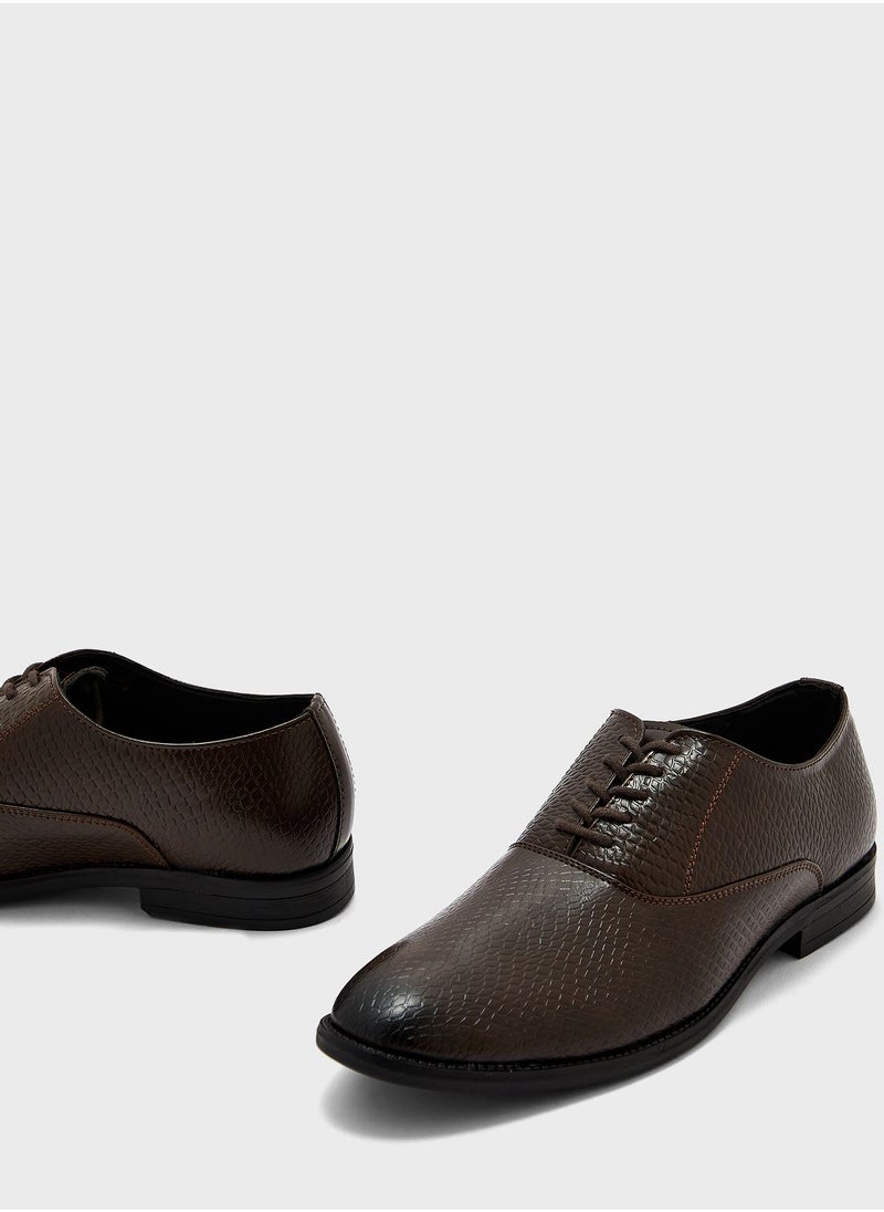 Robert Wood - Snake Print Formal Lace Ups - Image 1