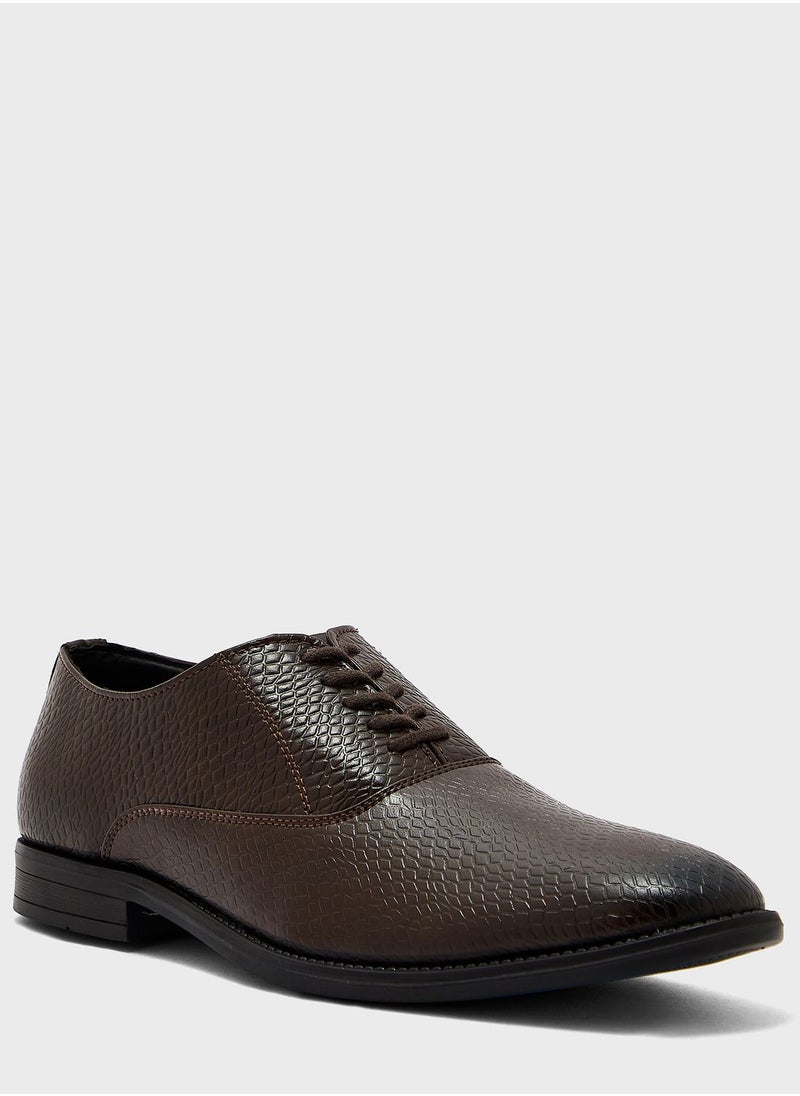 Robert Wood - Snake Print Formal Lace Ups - Image 1