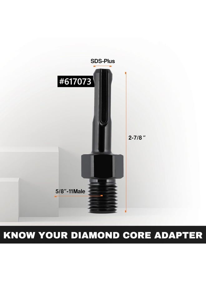 KSEIBI 617073 SDS-Plus Industrial Drill Bit Adapter for Holesaw and Diamond Core Bits, 5/8"-11 Male - Image 3