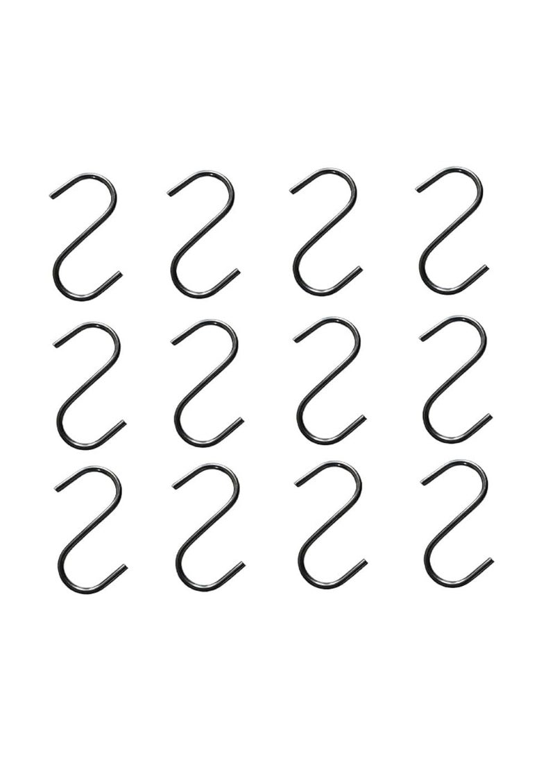 EDANUST EDANUST 3inch S Hooks Stainless Steel for BedroomStorage RoomOfficeBathroomShowroomShop Kitchen Hangers and Multiple uses 3inch5mm 12pcs  - Image 1