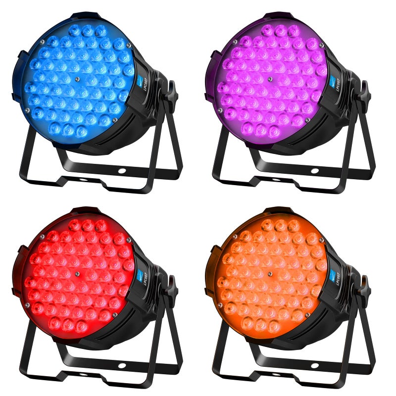 Big Dipper LED Stage Lights Par Lights 54X3W RGB MultiColor Bright Lighting with DMX Sound Activated MasterSlave Uplights for DJ Event Concert Club Church 4 Pack - Image 2