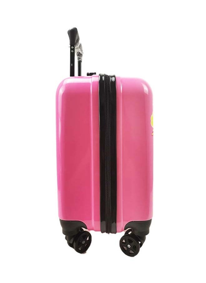 Reflection - Kids Embossed Hard Luggage Suitcase, Lightweight Trolley Bag with 360° Spinner Wheels Pink, 18 inches - Image 1