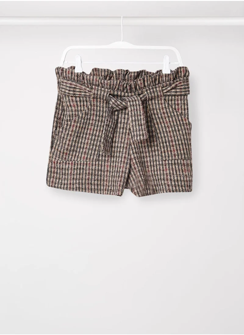 MANGO Infant Checked Shorts