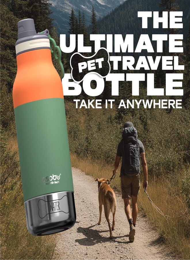 أسوبو زجاجة أسوبو للكلاب - زجاجة مياه معزولة من الفولاذ المقاوم للصدأ مع وعاءين قابلين للإزالة للطعام والحلويات والماء - زجاجة سفر مناسبة للحيوانات الأليفة للمشي لمسافات طويلة والرحلات البرية والمغامرات الخارجية - Image 5