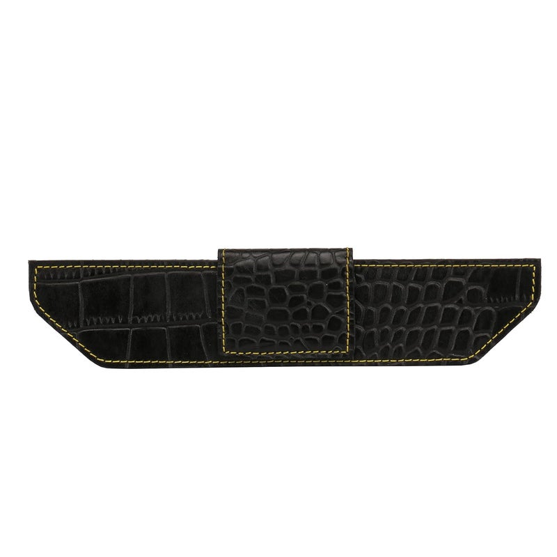 Rustic Leather Leather Wings Magnetic Paper and Note Clip (BlackYellow) - Image 3