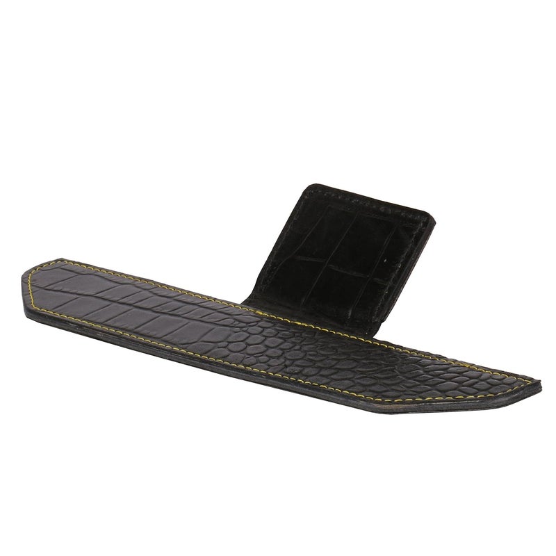 Rustic Leather Leather Wings Magnetic Paper and Note Clip (BlackYellow) - Image 2
