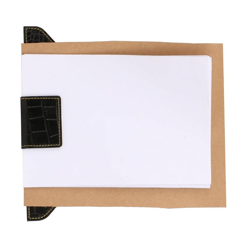 Rustic Leather Leather Wings Magnetic Paper and Note Clip (BlackYellow) - Image 5
