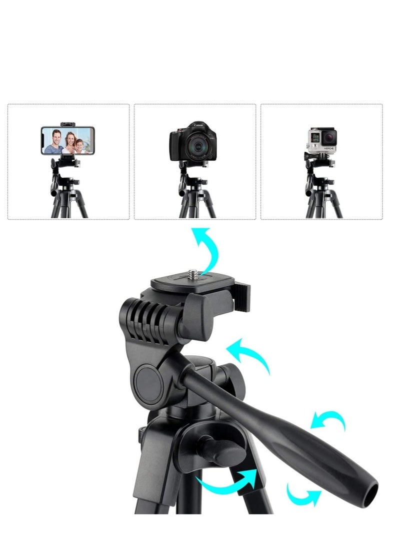Flexible Tripod, Eocean 136cm Extendable Phone Tripod Stand with Carry Bag,Cell Phone Tripod with Wireless Remote,Universal Tripod for Video Selfie,iPhone Tripod Stand Travel Camera Tripod  - Image 3