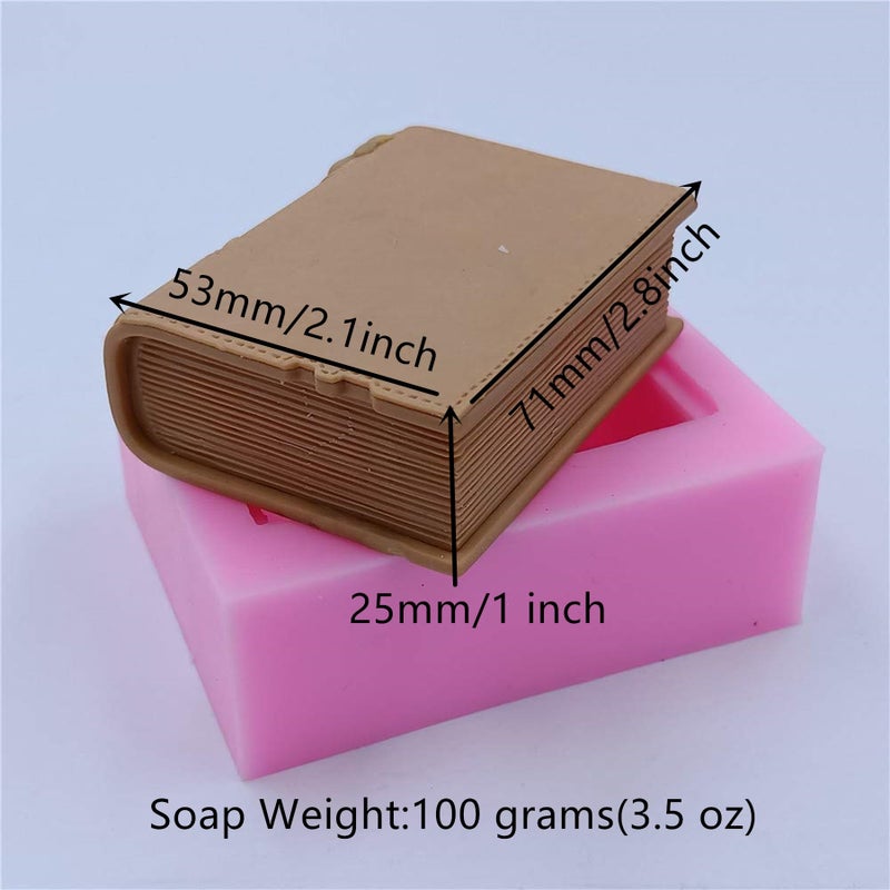Great Mold New Book Design Silicone Soap Mold Candle Mold 3D Silicone Molds for Soap Cake Chocolate Craft Making - Image 2