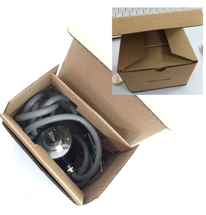 CALT 38mm Outer Diameter 6mm Solid Shaft Rotary Encoder 200PPR Line Driver Output 5V Power Supply - Image 3