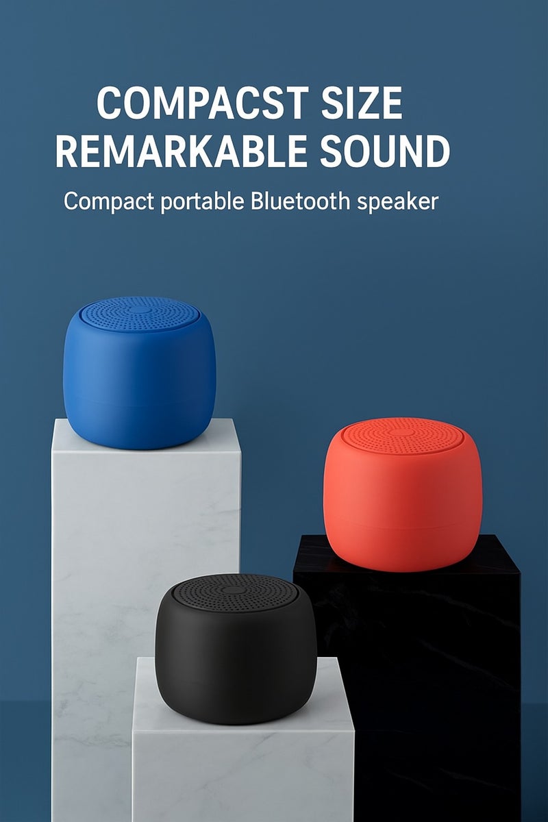 ALTRONE Super Compact Mini Portable Bluetooth Speaker - 5W HD Sound with Deep Bass, 18H Long Playtime, IPX6 Waterproof Wireless Speaker Supports TF Card & Type-C Fast Charging for Travel, Home & Outdoor - Image 5