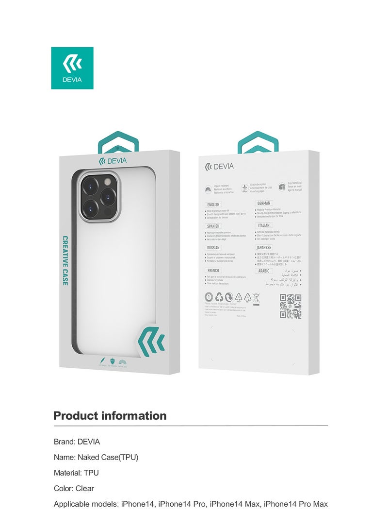 ديفيا جراب حماية ايفون 14 برو من ديفيا من البولي كربونات شفاف ومضاد للاصفرار للغاية - Image 5