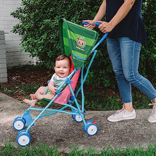 Cocomelon Sunny Days Entertainment CoComelon Official Umbrella Stroller with Canopy Red Travel Stroller for Newborns Toddlers and Kids Large - Image 5