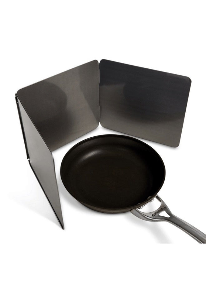 Hic Sturdy and Durable Carbon Steel 3-Sided Kitchen Splatter Guard Black - Image 4