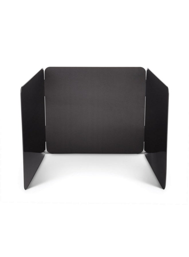 Hic Sturdy and Durable Carbon Steel 3-Sided Kitchen Splatter Guard Black - Image 1