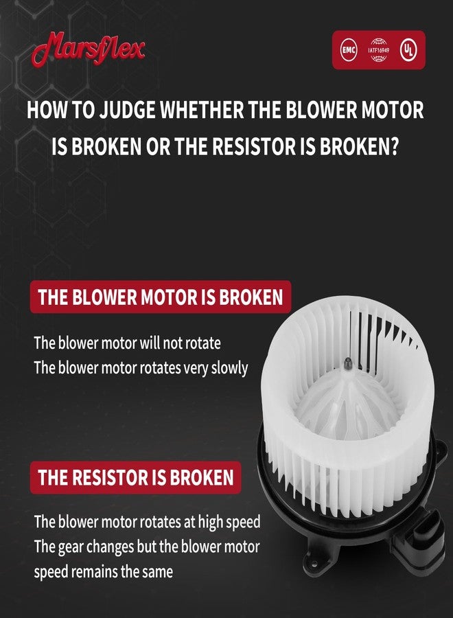 Marsflex محرك مروحة التبريد الأمامي Marsflex 700298 لسيارات تويوتا سيكويا موديلات 2008-2022، وتويوتا سيينا موديلات 2011-2017، ومحرك مروحة التبريد موديلات 2009-2021، رقم القطعة الأصلية: 75050 87103-0C050 87103-0C051 - Image 4