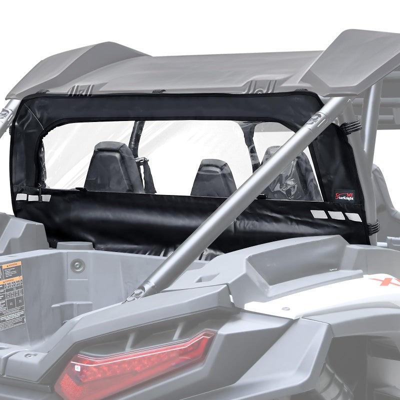 ستاركنايتMT 2024 RZR XP 1000 زجاج خلفي ناعم متوافق مع 2024 2025 بولاريس RZR XP 1000XP 4 1000 لوحة غبار خلفية مقاومة للماء نافذة خلفية بسحاب لحجب الرياح ملحقات شتوية