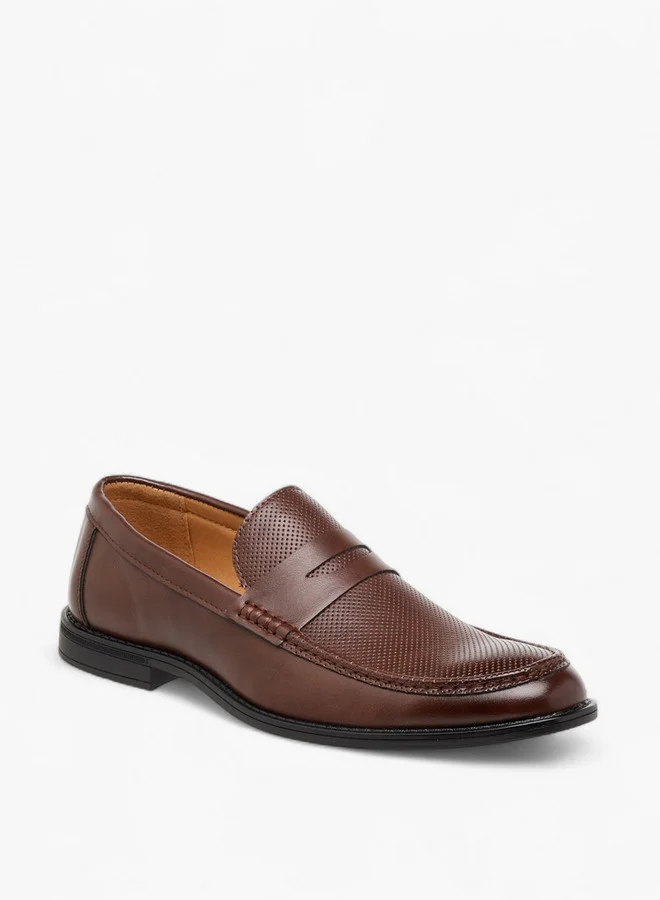 ال بي ال من شو اكسبرس Textured Slip-On Loafers