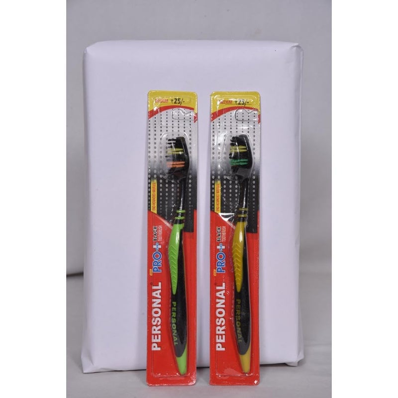 PERSONAL New Pro Plus Black Soft Reaches all the critical areas Manual Toothbrush for adult, 24 Pieces - Image 4