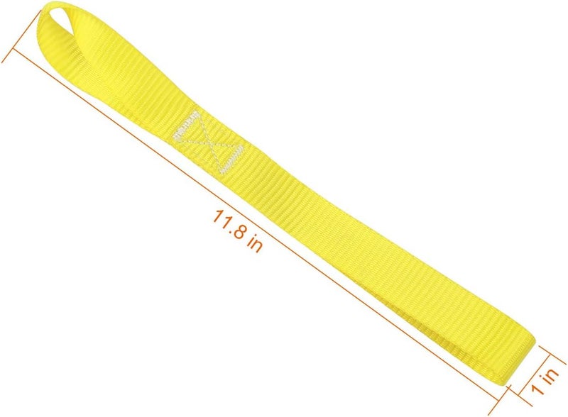 JCHL Soft Loop Tie Down Straps 1800Lbs Load Capacity, Tie Down Loops for Securing ATV UTV Motorcycles Scooters Dirt Bikes Lawn Garden Equipment Yellow (8 Pack) - Image 5