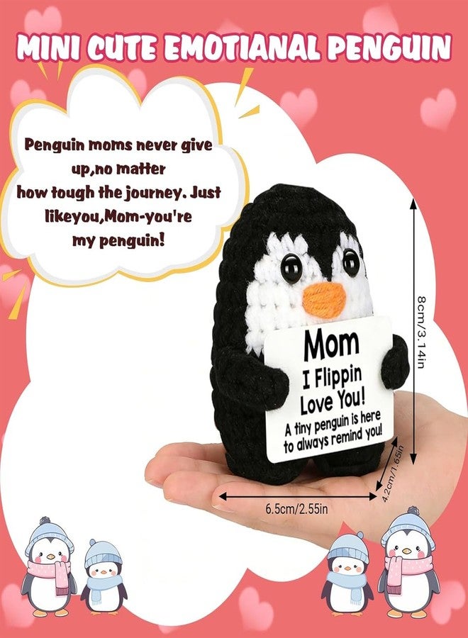 BCNJEPIN Handmade Crochet Toys, Penguin Toy, Adorable Knitted Penguin Plush for Desk Decor, Emotional Support, Soft Comforting Small Handmade Gift for Mother's Day, (6.5cm) - Image 2
