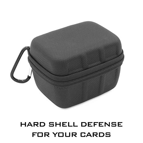 CASEMATIX Card Deck Box for Up To 200 Cards - Hard Shell Playing Card Case with Non-Scratch Fabrics and Metal Carabiner Compatible with Magic The Gathering and Other TCGs, Case Only - Image 3