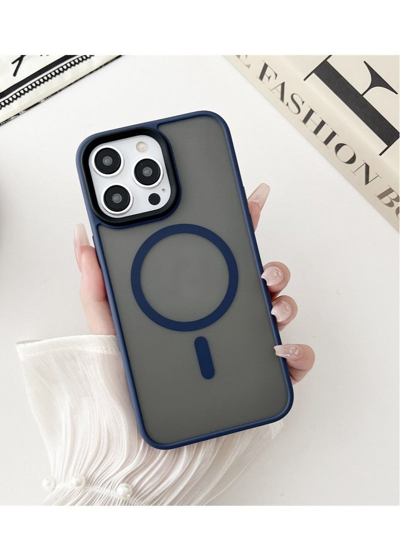 HEXABEX iPhone 15 Pro Case , Matte Protective Back Cover with Magsafe Case for iPhone 15 Pro Blue 6.1" - Image 5