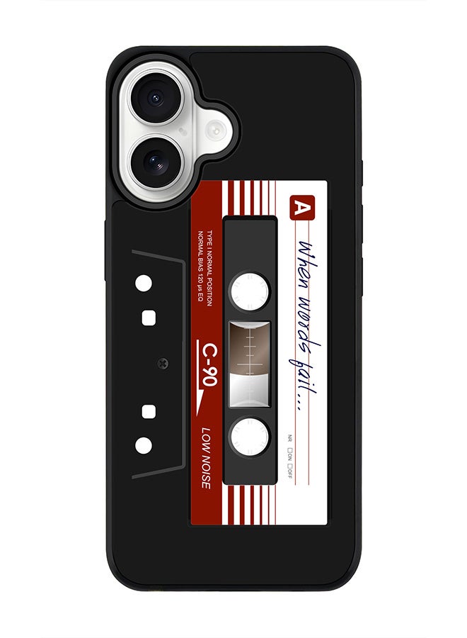 Stylizedd iPhone 17 Case, [Compatible with MagSafe] Slim Magnetic cover Phone Case iPhone 17 -When Words Fail (Black Tape) - Image 1