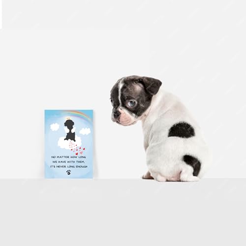 COLINHELIN Dog Loss Sympathy Grief Card, Cute Pet Dog Loss Card with Rainbow Bridge, Dog Condolence Card for Dog Owner Lover, Doggy Bereavement ard for Family Friends Dog Lover, Dog Sympathy Card, Pet Loss Card - Image 5