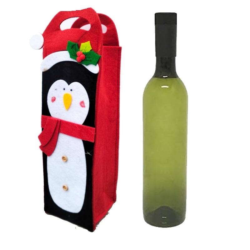 Forty Wings Forty Wings 1 Wine Bags Christmas Wine Gift Bags Christmas Wine Bottle Cover Xmas Christmas Party Decoration Item Christmas Party Favor Wine Bottle Cover For New Year Xmas Party Table Decorations  - Image 1