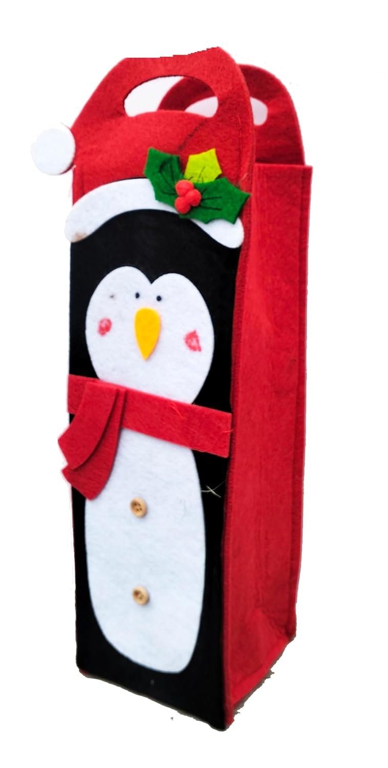 Forty Wings Forty Wings 1 Wine Bags Christmas Wine Gift Bags Christmas Wine Bottle Cover Xmas Christmas Party Decoration Item Christmas Party Favor Wine Bottle Cover For New Year Xmas Party Table Decorations  - Image 3