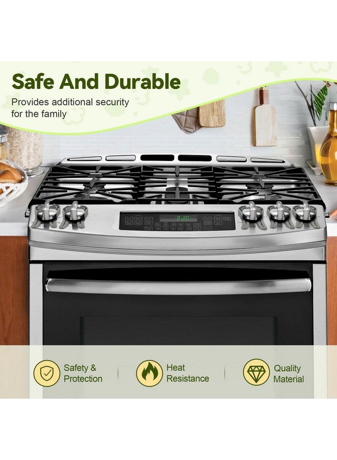 PRANITE Gas Stove Knob Locks, 5 Pack Stove Knob Locks for Child Safety, Heat-Resistant, Baby Proof Oven Knob Covers Lock for Kids and Pets (Grey) - Image 3