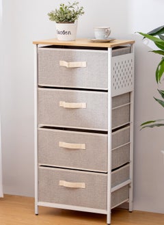 Sharpdo 4-Layer Drawer Storage Cabinet Iron Frame Fabric Multi-Layer Storage Cabinet  - Image 4