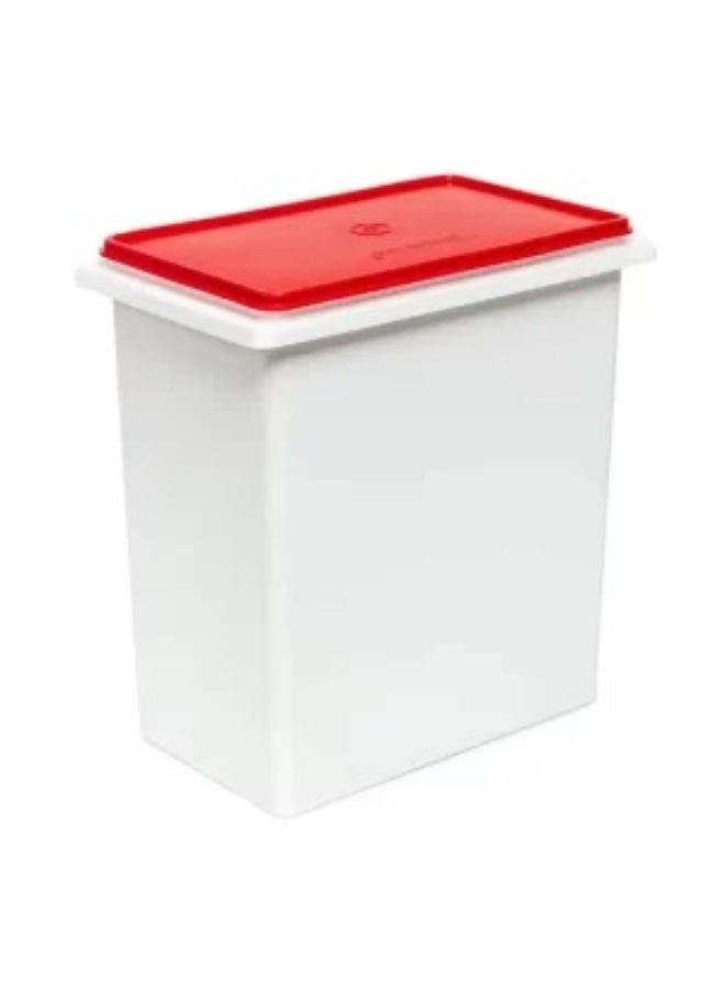 توبروير حافظة بلاستيكية للأرز/الدقيق، سعة 10 كجم، غطاء أحمر محكم الإغلاق - Image 1