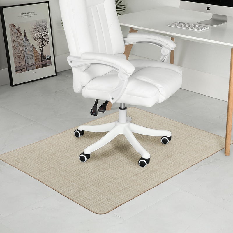 RccugmatS Chair Mat for Hardwood Floor, 36" x 48" Heavy Duty Office Chair Mat for Rolling Chairs, Anti Slip, Non-Curve, Floor Protector for Home Office, Beige - Image 1