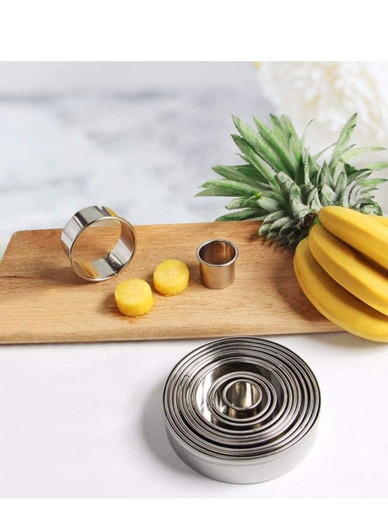 Y&D Round Cookie Biscuit Cutter Set, Pastry Cutters Round, Cutters, Ring Scone Cutter, Stainless Steel Metal Circle for Pastry, Donut, Baking, DIY Cake 11 Pcs  - Image 4