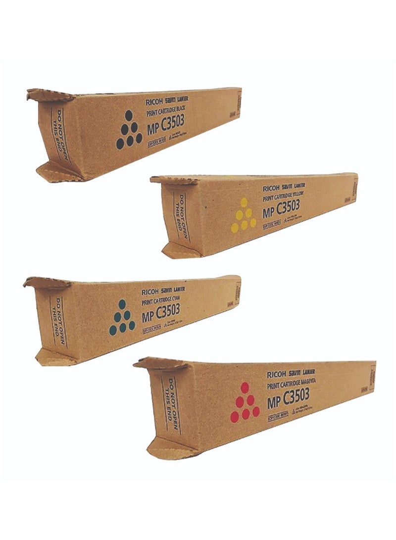 ريكو Ricoh MP-C3503 Set/MP C3003 | 841813, 841814, 841815, 841816 | Original Ricoh Toner Cartridge Set - Black, Color - Image 1