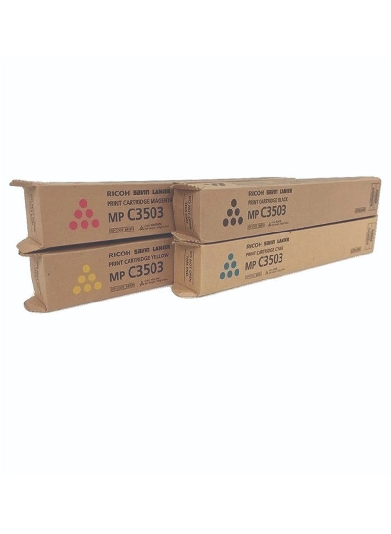 ريكو Ricoh MP-C3503 Set/MP C3003 | 841813, 841814, 841815, 841816 | Original Ricoh Toner Cartridge Set - Black, Color - Image 2