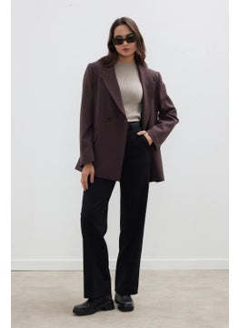 Manuka Double Breasted Classic Blazer Jacket Bitter Brown  - Image 2