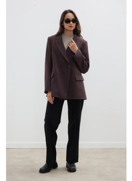 Manuka Double Breasted Classic Blazer Jacket Bitter Brown  - Image 4