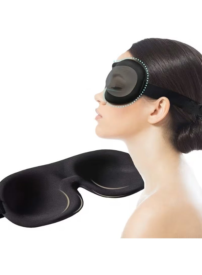 3D Eye Mask, Eye Blindfold Shield, Sleeping Mask, Light Blocking, Zero Eye Pressure Adjustable Night Blindfold Ultralight Travel Nap Eye Cover - Image 1