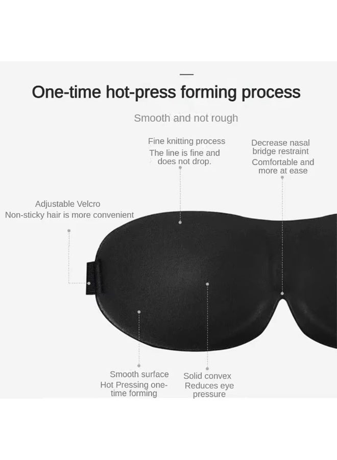 3D Eye Mask, Eye Blindfold Shield, Sleeping Mask, Light Blocking, Zero Eye Pressure Adjustable Night Blindfold Ultralight Travel Nap Eye Cover - Image 4