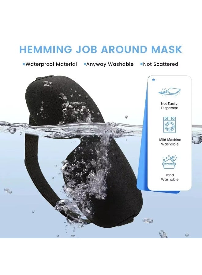 3D Eye Mask, Eye Blindfold Shield, Sleeping Mask, Light Blocking, Zero Eye Pressure Adjustable Night Blindfold Ultralight Travel Nap Eye Cover - Image 3