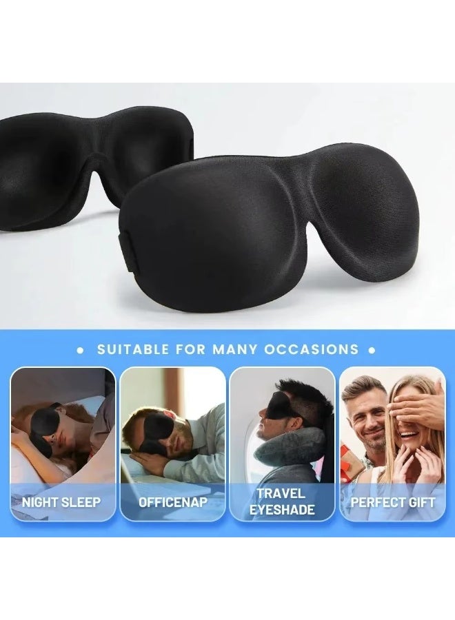 3D Eye Mask, Eye Blindfold Shield, Sleeping Mask, Light Blocking, Zero Eye Pressure Adjustable Night Blindfold Ultralight Travel Nap Eye Cover - Image 5